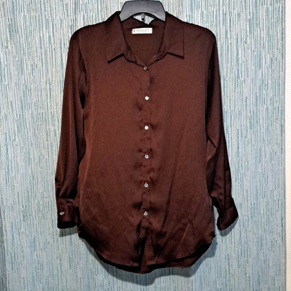 Long Sleeves Brown Top